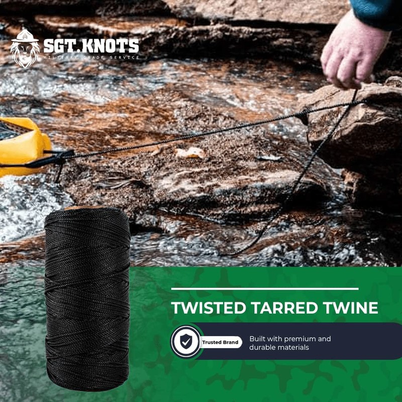 SGT KNOTS Tarred Twine - 100% Nylon Bank Line for