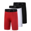 Runhit 3 Pack Youth Boys' Compression Shorts,Boys Performance Athletic Base