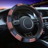 NOMEDOGYIm American Flag Car Steering Wheel Cover Old Flag Painted