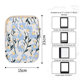 GJNMYSD 6-7 Inch Sleeve Case for Kindle Colorsoft, Kindle Paperwhite 12th Gen 2024, 6" Kindle 11th/10th/8th Gen, 6.8" Kindle Paperwhite 11th/10th Gen 2021/2018, Kindle Oasis E-Reader,Daisy