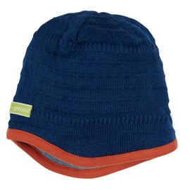 loud + proud Unisex Children's Knitted GOTS Certified Hat, ultramarine