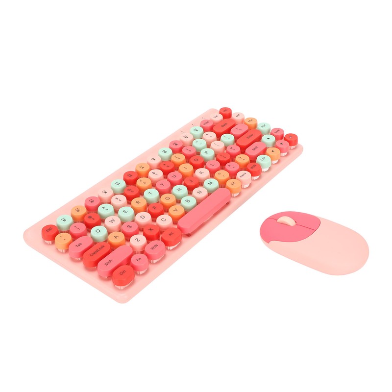 Wireless Keyboard Mouse Combo 2.4GHz Wireless Mouse 86 Keys Colorful