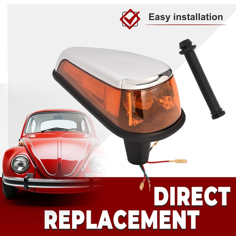HECASA Turn Signal Light Assembly Compatible with 1970-1979 VW BUG