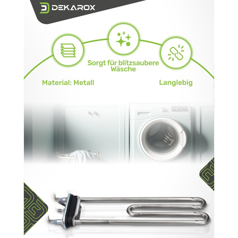 DEKAROX Heating Element 2000 W 230 V for Bosch Siemens