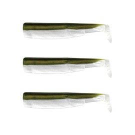 FIIISH Black Minnow 3 Fishing Lure Bodies - Kaki/White, Size 160