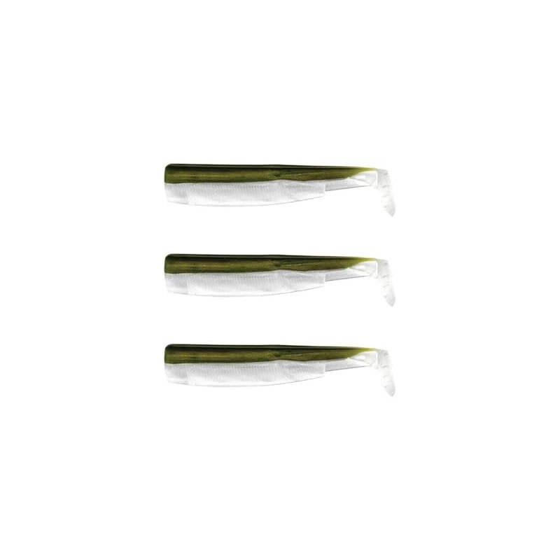 FIIISH Black Minnow 3 Fishing Lure Bodies - Kaki/White, Size