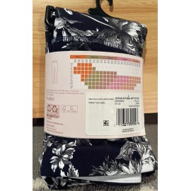 Joyspun Footless Tights Black & White Floral With Side Pocket Women’s Small NEW