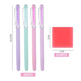 4 Rhinestone Brushes, 10 Pieces Dot Drill Glue, Embroidery Brush Set, Rhinestone Painting Tools, DIY Rhinestone Pen Accessories and Tools