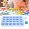 Gouache Paint Box 24 Well Storage Palette Box Portable Plastic
