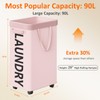 Optish 90L Rolling Laundry Basket with Wheels, 29 IN Hamper