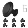 ZONBANG 6PCS Cabinet Dresser Drawer Knobs, Black Kitchen Cabinet Knobs,