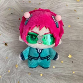 Shoujo Miyuki Plush, Q Version Saiki Kusuo Short Plush Doll 10cm/3.9inch PPcotton Character Action Model Figure Statue Decoration Ornament Gifts (a)