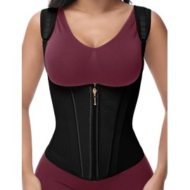SHAPSHE Waist Trainer for Women, Tummy Control Sports Girdle, Workout Body Shaper with Adjustable Shoulder Strap