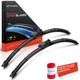 A-Premium 24" + 20" Windshield Wiper Blades Compatible with Land Rover Range Rover 2017-2024, Discovery 2018-2024, Range Rover Sport - Gen2V5 Connector, with Wear Indicator & Towel (Pack of 2)