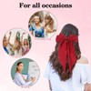Leogony 2PCS Large Pink and Red Satin Hair Bow, Long-Tail