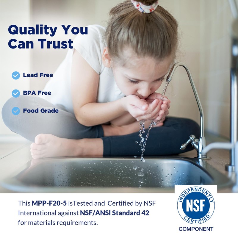 Membrane Solutions 5 Micron Sediment Water Filter Replacement Polypropylene Cartridge