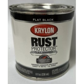 KRYLON Rust Protector and Preventative Enamel with Primer Half-Pints FLAT Black