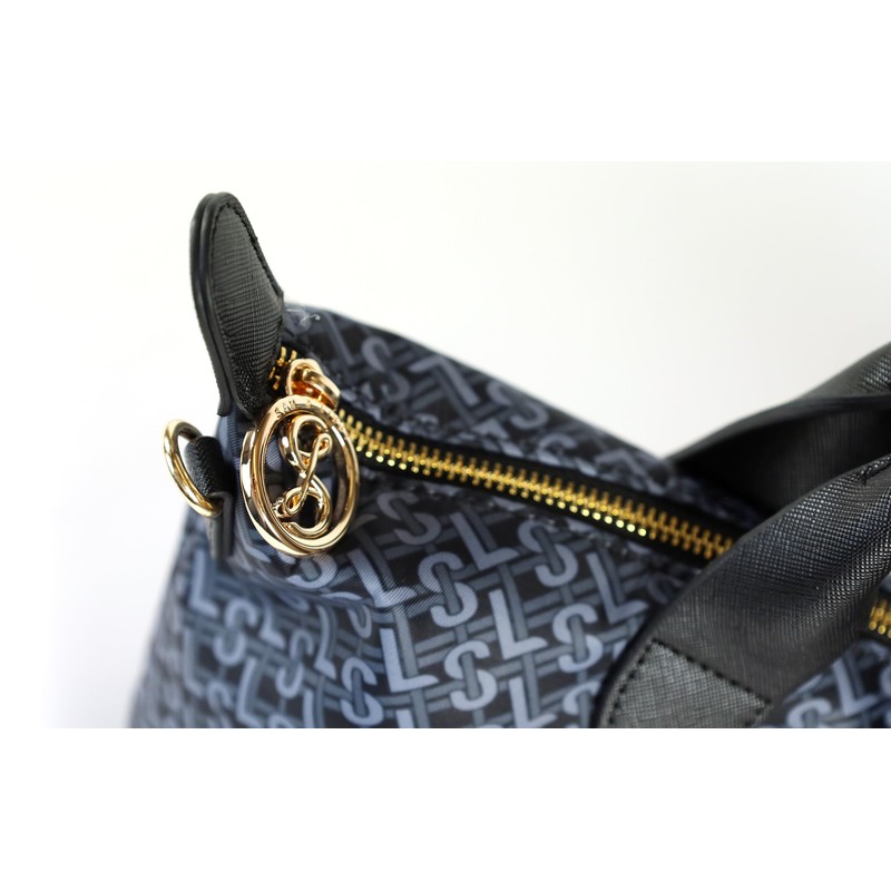 Sam And Libby Callen Monogram Nylon Mini Tote, Black, One