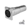 YiKaiEn 3-Pin XLR Female to Male Panel Mount Connector -
