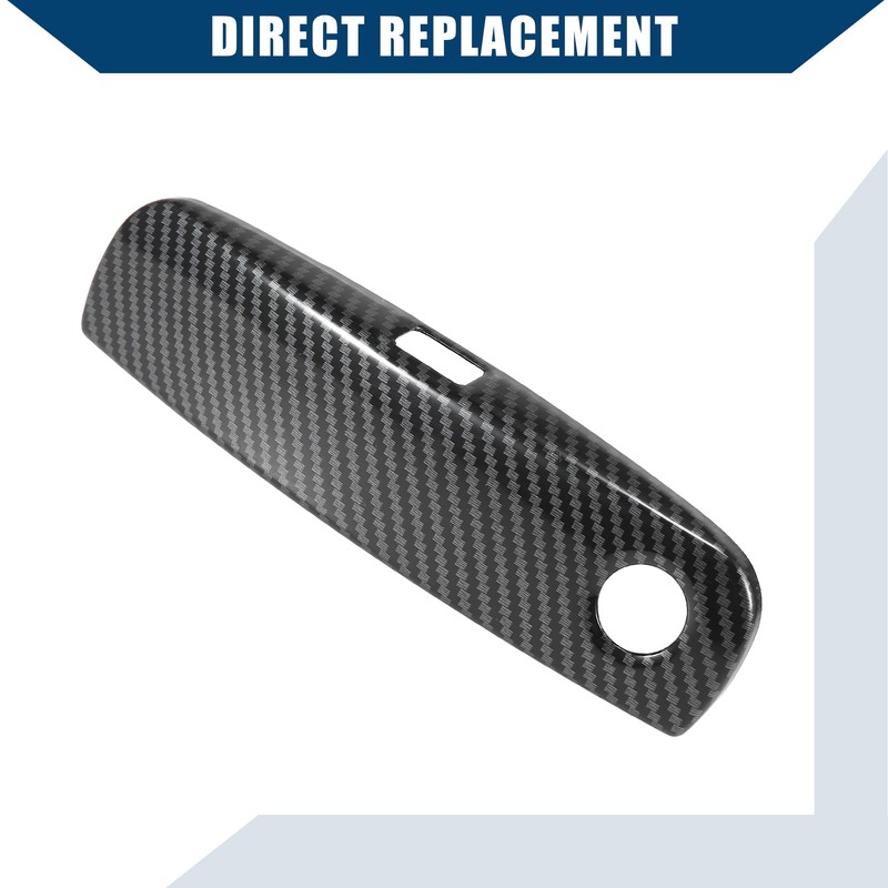 Hihaha Exterior Outside Door Handle Trim Cover Carbon Fiber Pattern