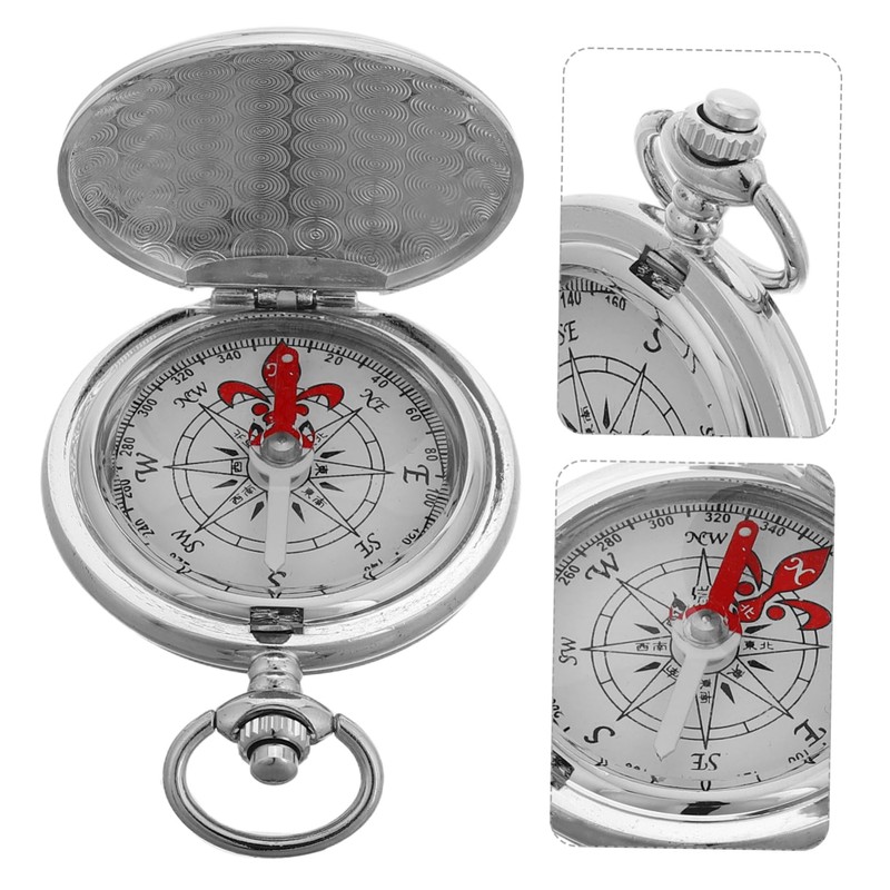 SUPVOX Mechanical Pocket Watch Compass Vintage Style Men's Hiking Gear