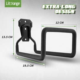 LitOrange 1 PCS EV Charging Cable Holder, Heavy Duty Wall Mount Bracket with Screws for Organizing Electric Car Charging Cables