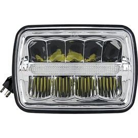 TIGERLIGHTS Tiger Lights TL810 9V 5 x 7 LED Driving Light 2.9 Amps, 35 Wattage, 3700 Lumens, Includes H4 connector, Flood/Spot Combo Offroad Light