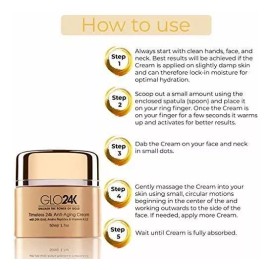 GLO24K Crema Antienvejecimiento Glo24k Oro 24k Ácido Hialurónico