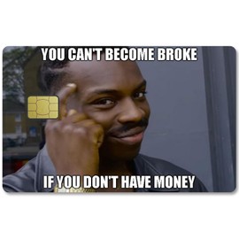 Goniken Credit Card Sticker, Debit Card Skin Sticker for Transportation, Key, Debit, Credit, 4PCS Funny Meme Card Cover No Bubble, Slim, Waterproof, Anti-Wrinkling Removable Bank Credit Card Skin