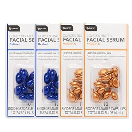 b.pure Anti-Aging and Complexion Care Facial Serum Kit | Retinol & Vitamin C Concentrated Capsules | 40-Count