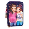 TOPModel 8708 – 3 Pocket Pencil Case Multi-Coloured