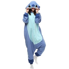 ZKomoL Adult Onesie Unisex Party Pajamas for Women Cosplay Sleepwear Gifts Costume Christmas, blue stitch