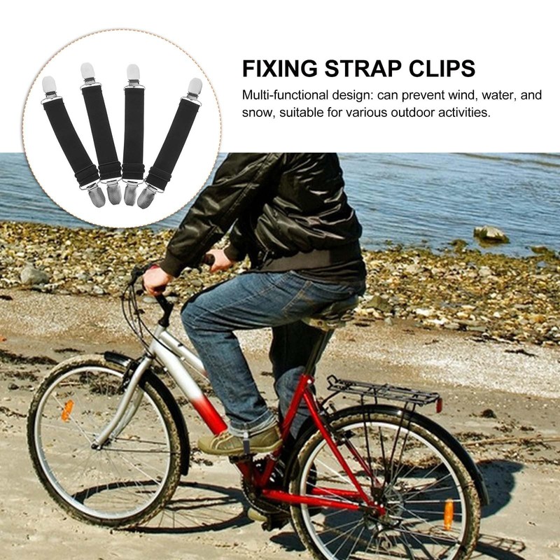 TOVINANNA Boot Straps, 4Pcs Elastic Adjustable Pant Leg Clips, Stirrups