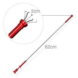 Claw Pickup Tool Flexible with Magnet,24", Magnetic Pickup Tool, 4-Claw,grabber for kids，also the surprise gifts for father, boyfriend on Birthdays, Valentine's Day, Father's Day,Christmas (Red)