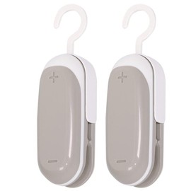 Custelen 2-Pack Mini Bag Sealer - Portable Heat Vacuum Sealers with 2-in-1 Heat Seal and Cutter for Plastic Bags Food Storage