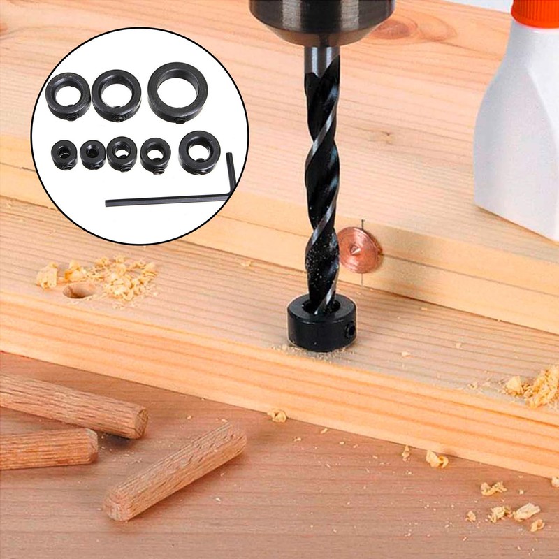 1 Set Drill Depth Stop,Step Drill Bit Depth Stop Collar