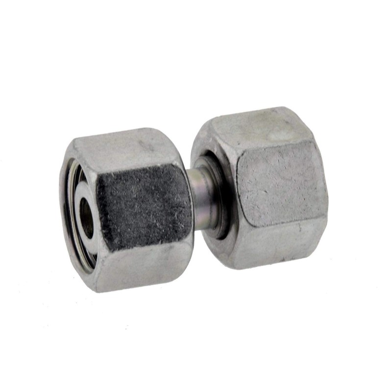 Straight cutting ring connector with sealing cone and O-ring, 12