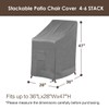 Vailge Stackable Patio Chair Cover,100% Waterproof Outdoor Chair Cover, Heavy