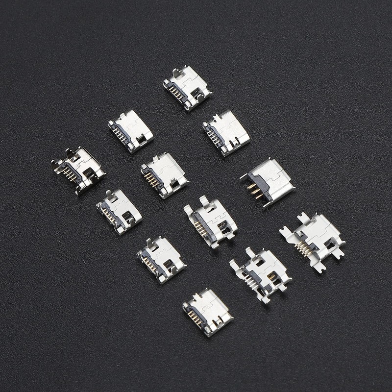 Shanrya Micro USB Connector, 60pcs Micro USB USB Mini for