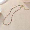KELITCH Women Pearl Strands Necklaces Boho Style Stackable Turquoise Necklaces