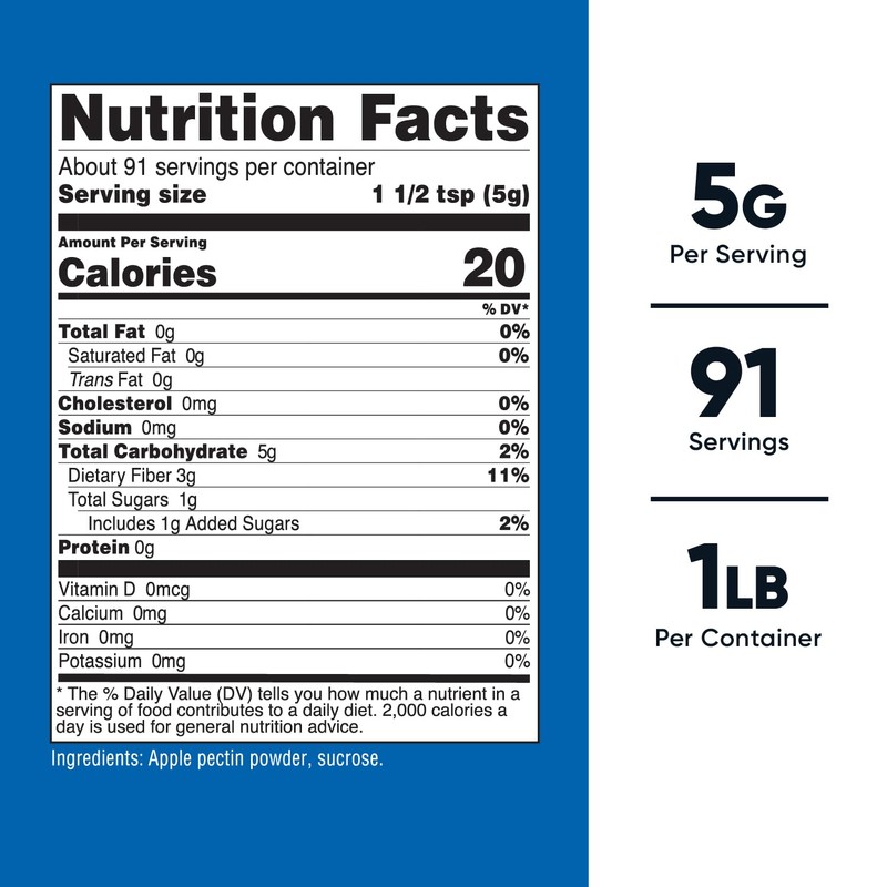 Nutricost Apple Pectin Powder Unflavored (1 Pound) - 5G Per
