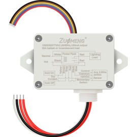 Zuomeng Ceiling Sensor Low Voltage Power Pack, 120/230/277V AC to 24V DC Power Supply with Built-in Relay System, Designed for 24V DC Sensors, Timer Switch and Control Systems