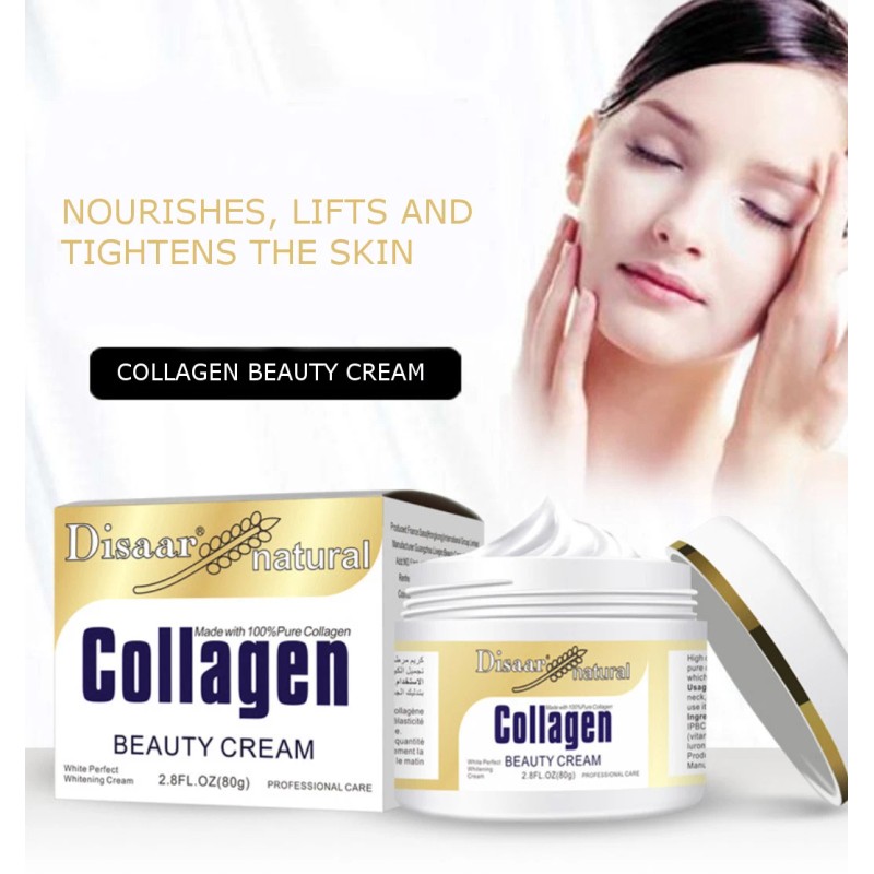 DISAAR Pure Collagen Beauty Cream Anti Aging Wrinkles Moisturizing 80g