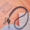 Crystal Lanyard Necklace with Transparent ID Card Holder and Key