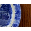 7" Blue & White MONTICELLO Souvenir Plate OLD ENGLISH STAFFORDSHIRE