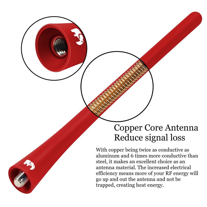 ONE250 7" inch Flexible Rubber Antenna, Compatible with GMC Sierra