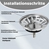 PcvGef Sink Plug, Universal Drain Strainer for Kitchen Sink, 79