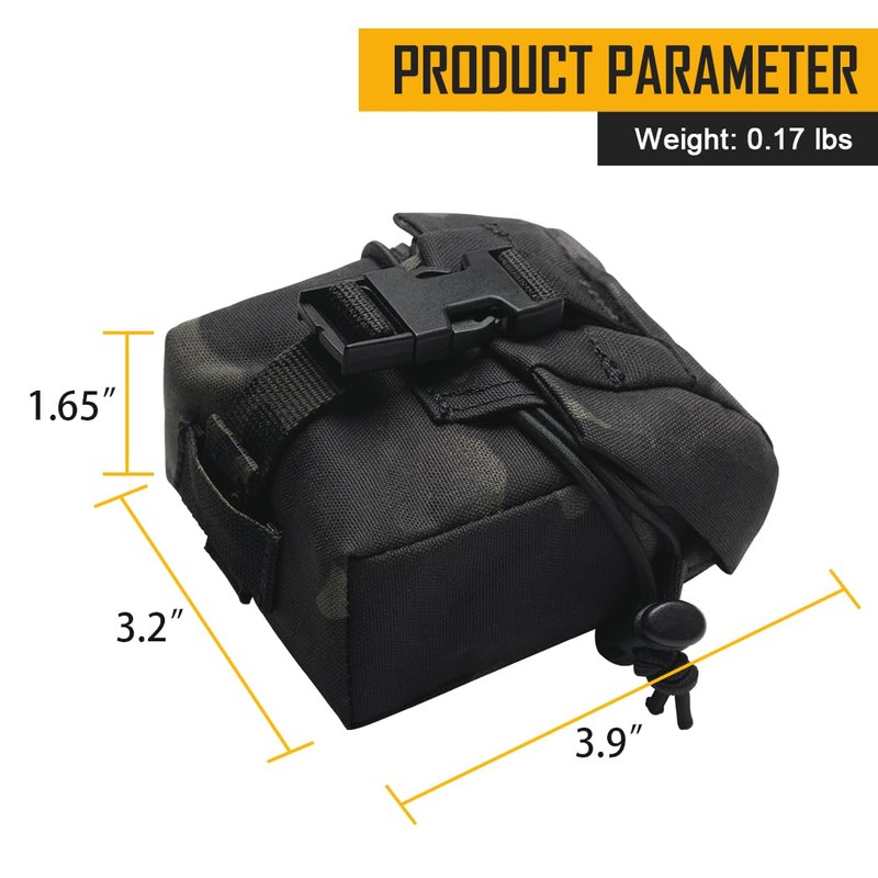 IDOGEAR Tactical Frag Grenade Pouch MOLLE Tool Pouch Ultility EDC