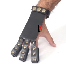 Leather Bond Archery Shooting Gloves, Cowhide Leather, One Size Fits Most