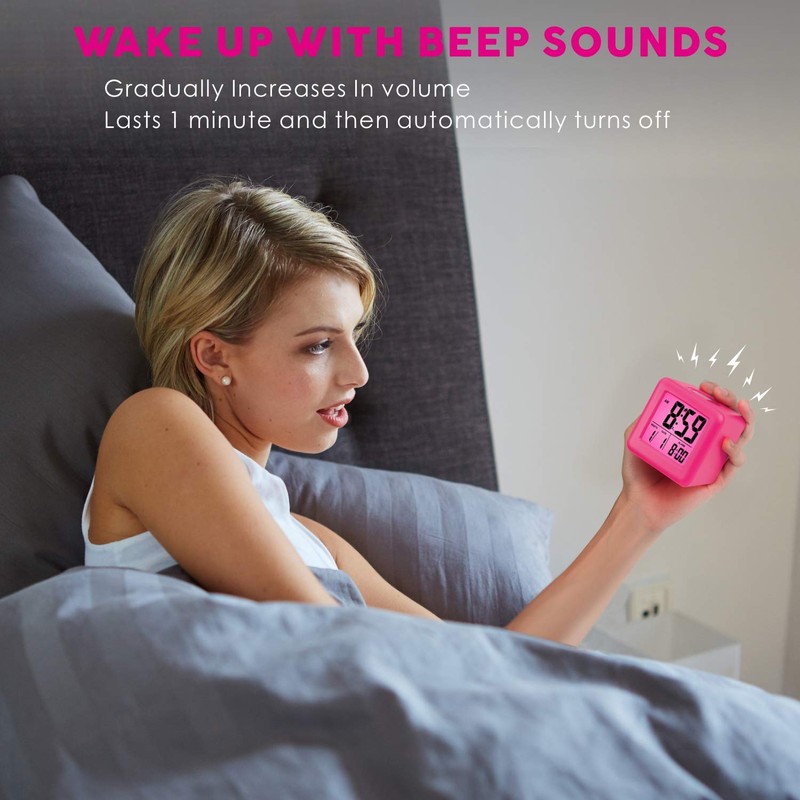 Plumeet Digital Kids Alarm Clock with Snooze and Nightlight -